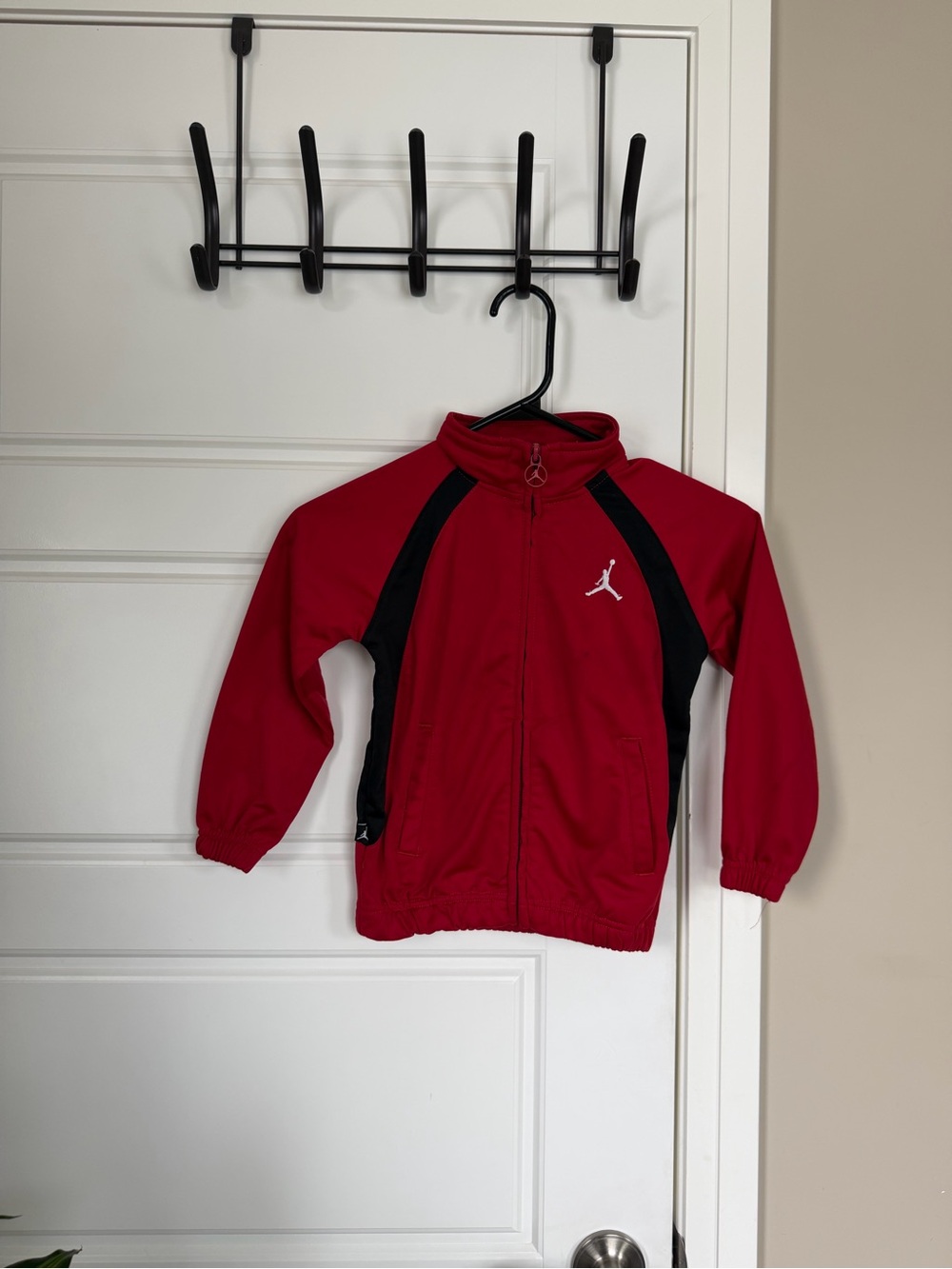 Jordan Red and Black Kids' Full-Zip Track Jacket